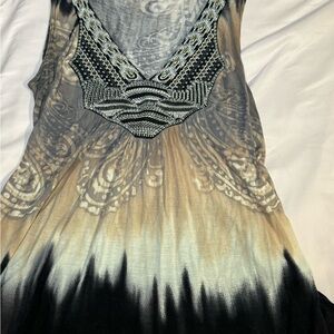 VENUS Elegant Gray and Cream Top